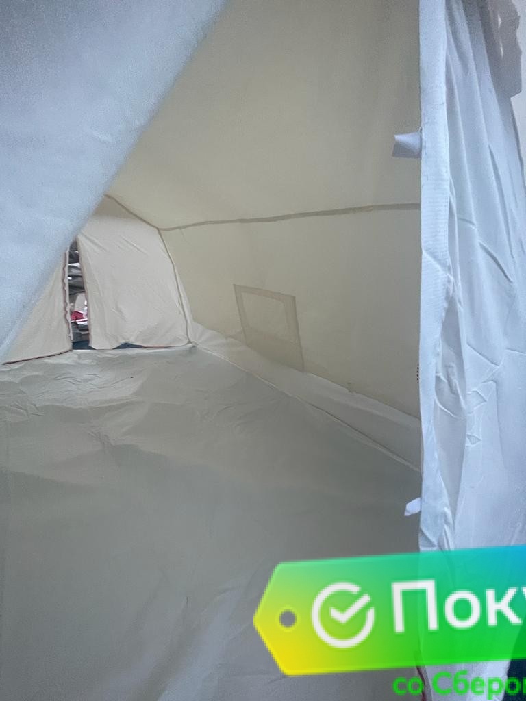 Палатка Гарнизон-7 белого цвета с полом